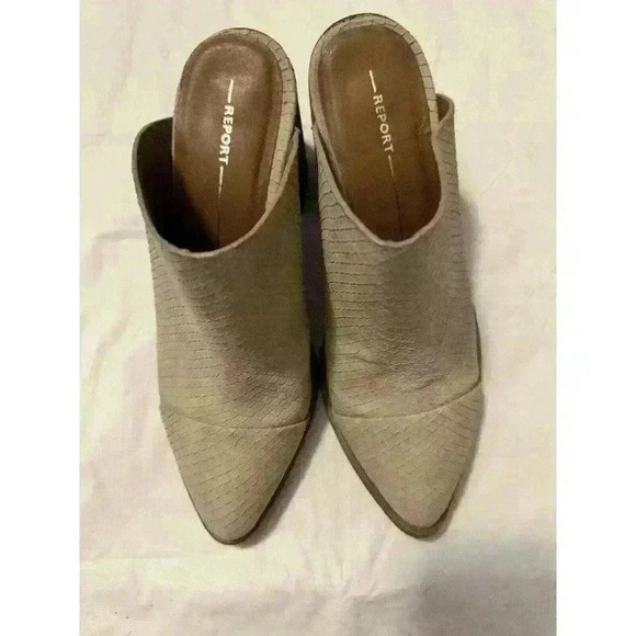Report Tosh Women’s Size 7 Vegan Snakeskin Mule Clogs Slip On 90s Y2K - Picture 6 of 9